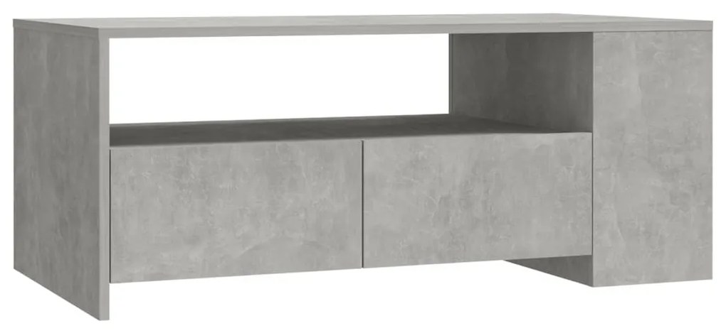 Betonszürke szerelt fa dohányzóasztal 102 x 55 x 42 cm