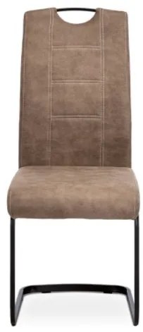 Scaun de masă modern cu bază de sanie în culoarea trufei Dcl-413