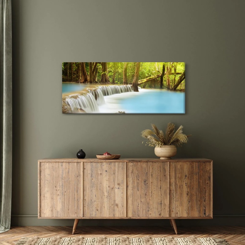 uay Mae Kamin vízesés képe erdőben (120x50 cm)