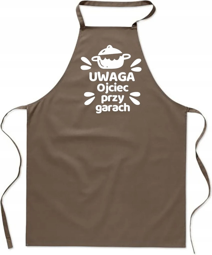 Konyhai Kötény Bézs Apa A Garázsban Ajándék Apák Napjára FA_430_b