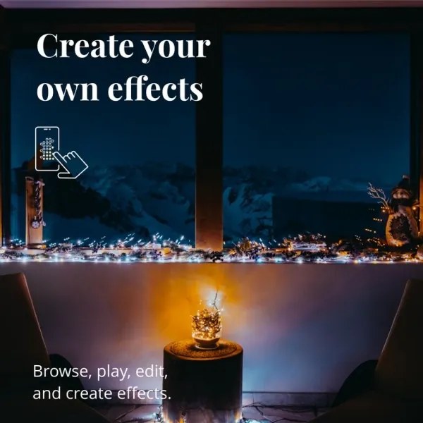 Twinkly TWS400GOP-BEU - LED Karácsonyi kültéri lánc 400xLED 35,5m IP44 Wi-Fi