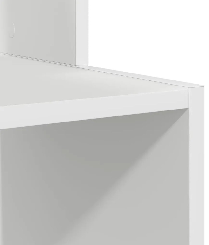 Fehér Számítógépasztal Fehér Forgácslap Standard Tárolás