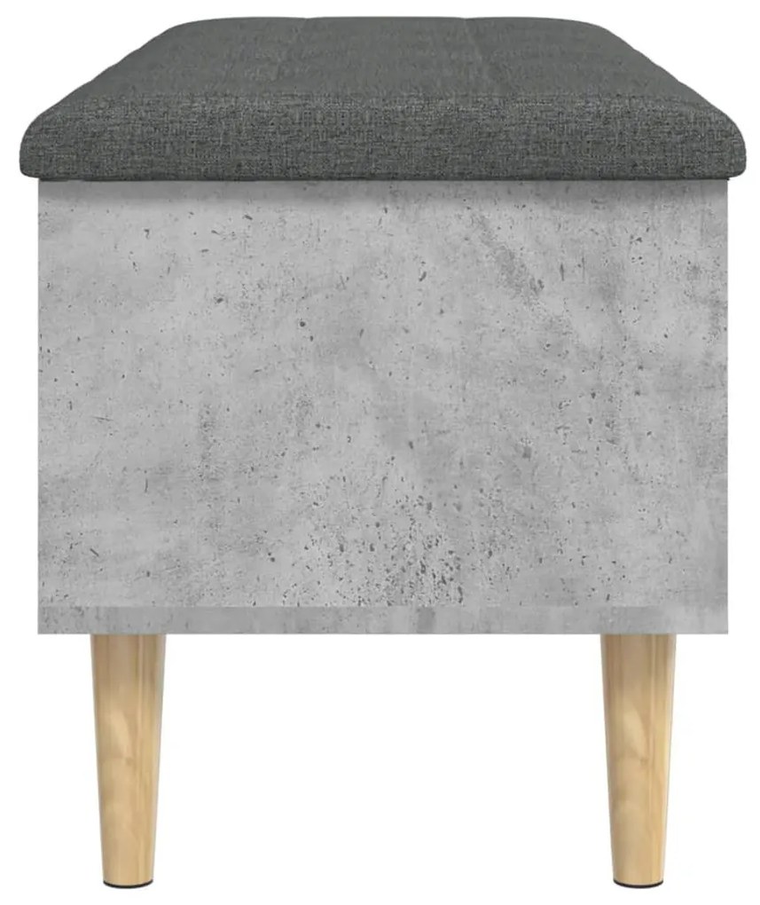 betonszürke szerelt fa tárolópad 102x42x46 cm