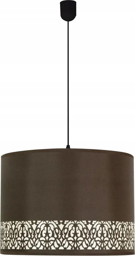 Arabesca függőlámpa fekete 33x33x24 1x60W E27 lámpabúra krémszínű