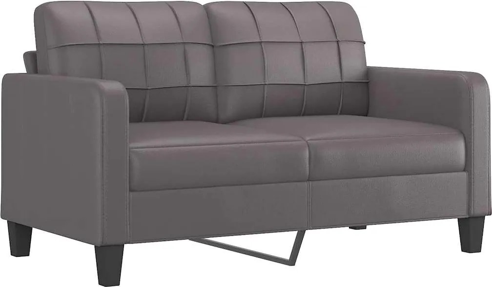 vidaXL 2 személyes szürke műbőr kanapé 140 cm