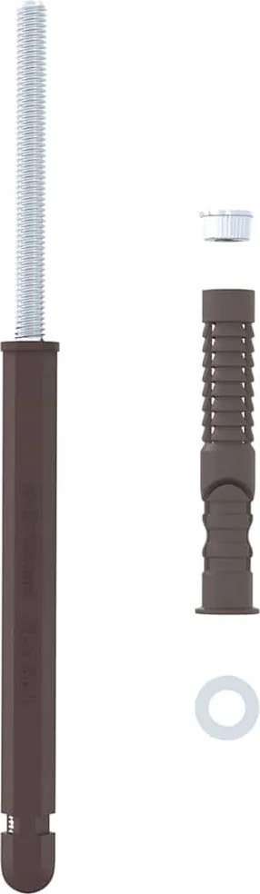 vidaXL Lebegő polctartók 12 pcs Bézs Ø12 x 190 mm Acél