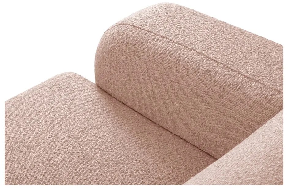 Rózsaszín buklé sarokkanapé (jobb oldali) Molino – Micadoni Home