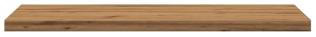 4 db kézműves tölgy színű szerelt fa könyvespolc 40x30x1,5 cm