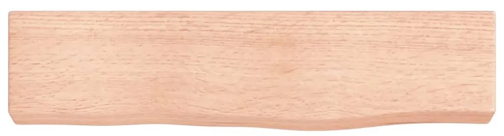 világosbarna kezelt tömör tölgyfa fali polc 40x10x4 cm