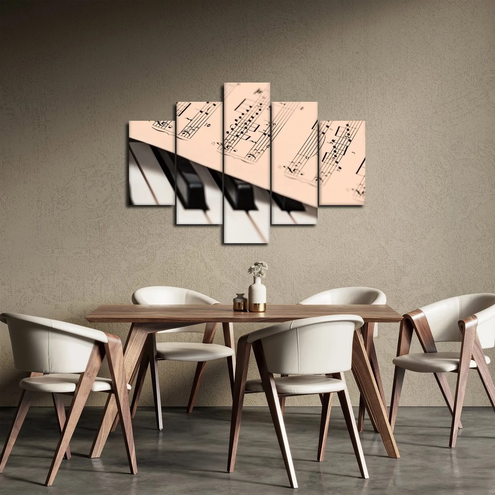 Zongora hangjegyekkel képe (150x105 cm)