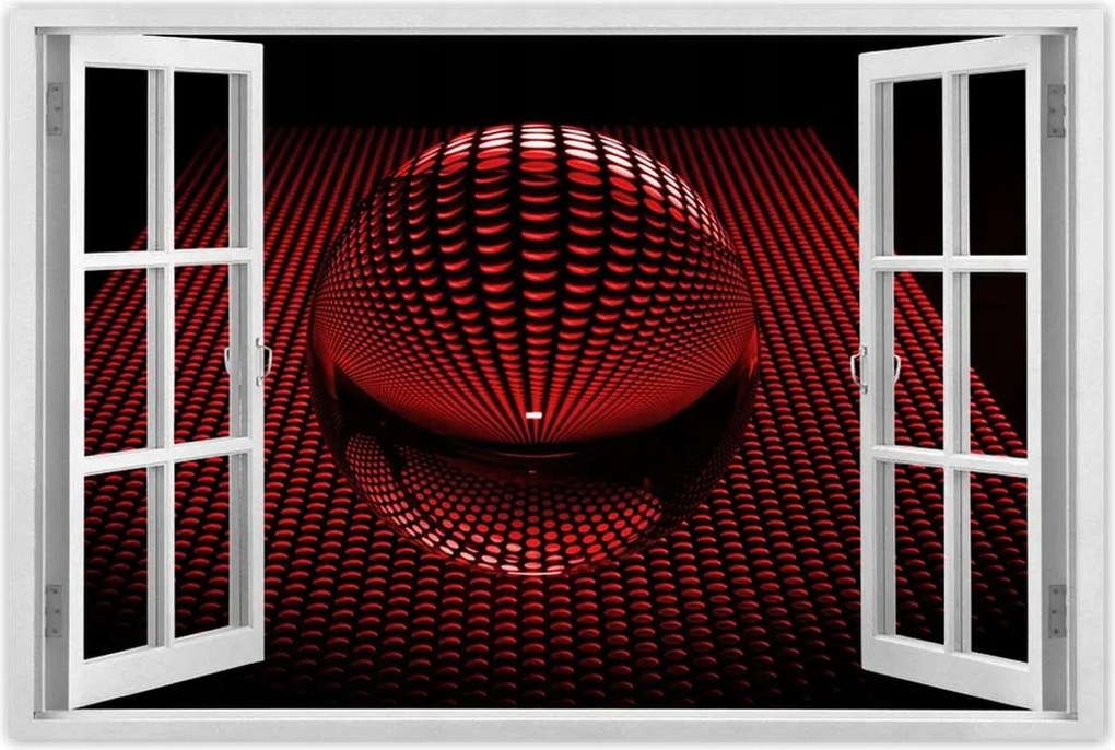 Poszterek 90x60 Piros gömb Disco