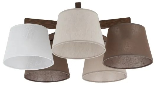 Brilagi - Felületre szerelhető csillár LATTE 5xE27/15W/230V fenyő/mix