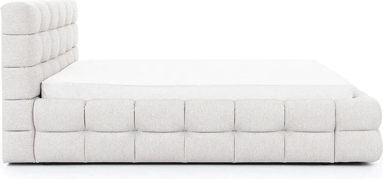 Magnelio kárpitozott ágy 160x200 cm - bézs könnyen tisztítható Leo 03 szövet