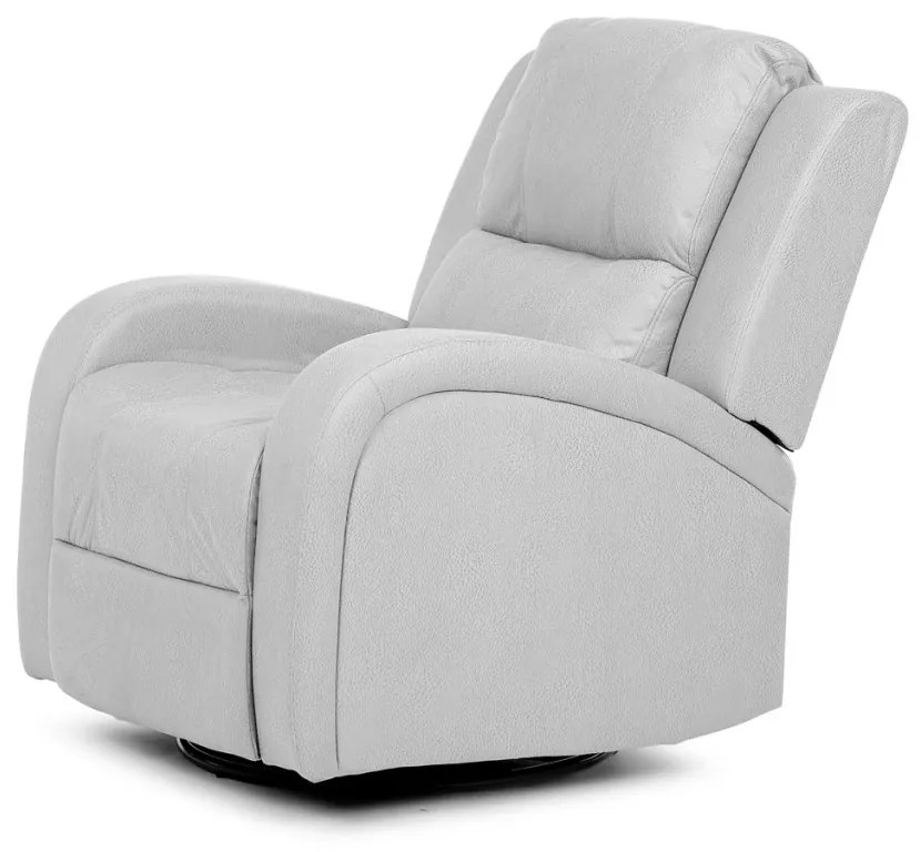 Fotoliu De Relaxare Și TV Culoare Gri Argintiu, Reglabil Manual, Rabatalil,Tapițat cu Textil Efect De Piele, TV-4089