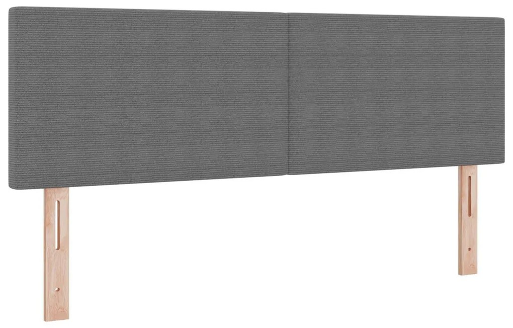 Box Spring Ágy matraccal Szürke 140x200 cm Kordbársony