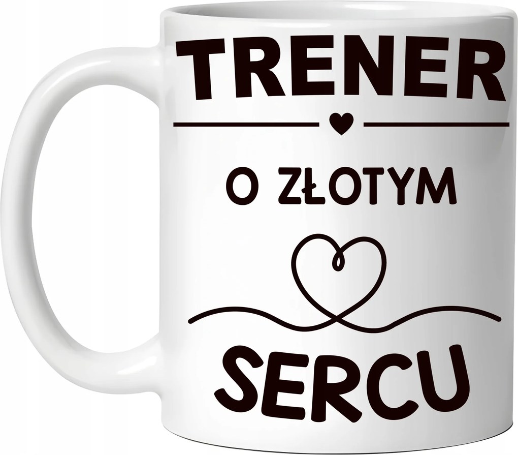 Ajándék Bögre Arany Szívű Edző Születésnap Karácsony Csomagolás+ Név