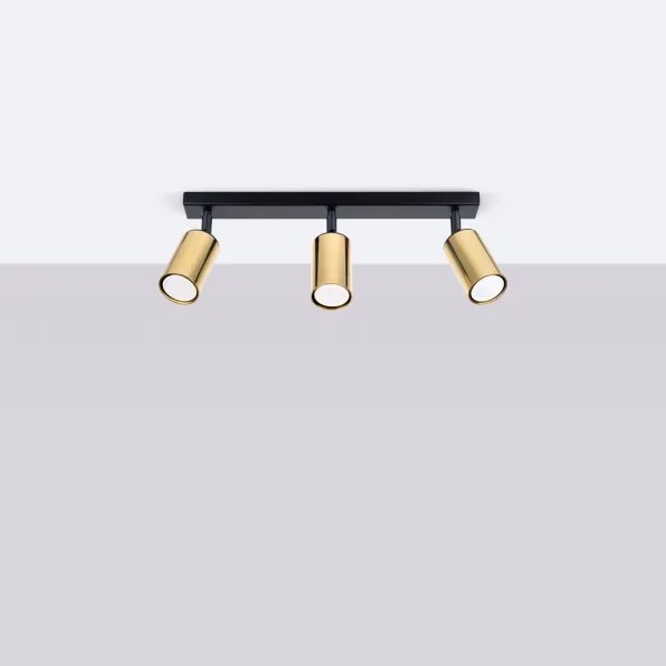 Sollux SL.1384 - Spotlámpa WINX 3xGU10/10W/230V fekete/arany