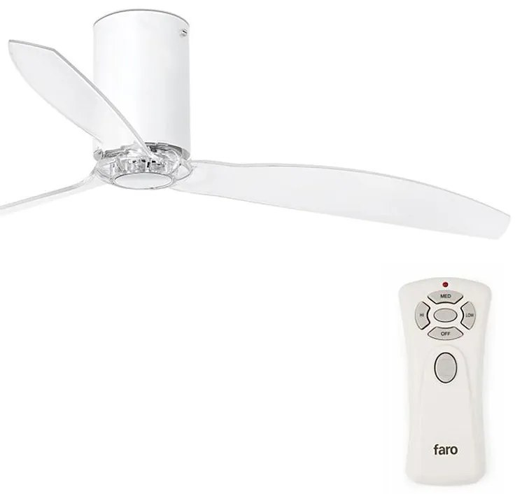FARO 32039 MINI TUBE VENTIL mennyezeti ventilátor, átlátszó, 128 cm, DO