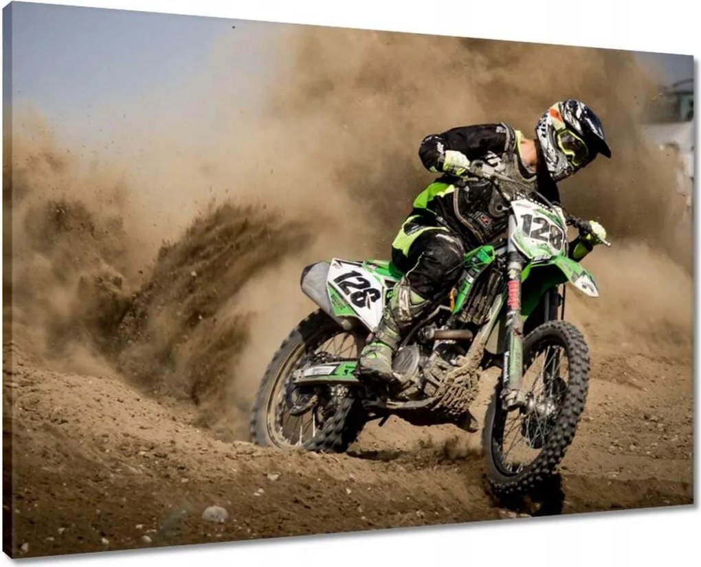 Vászonkép 70x50 MotoCross Motorkerékpár Motor