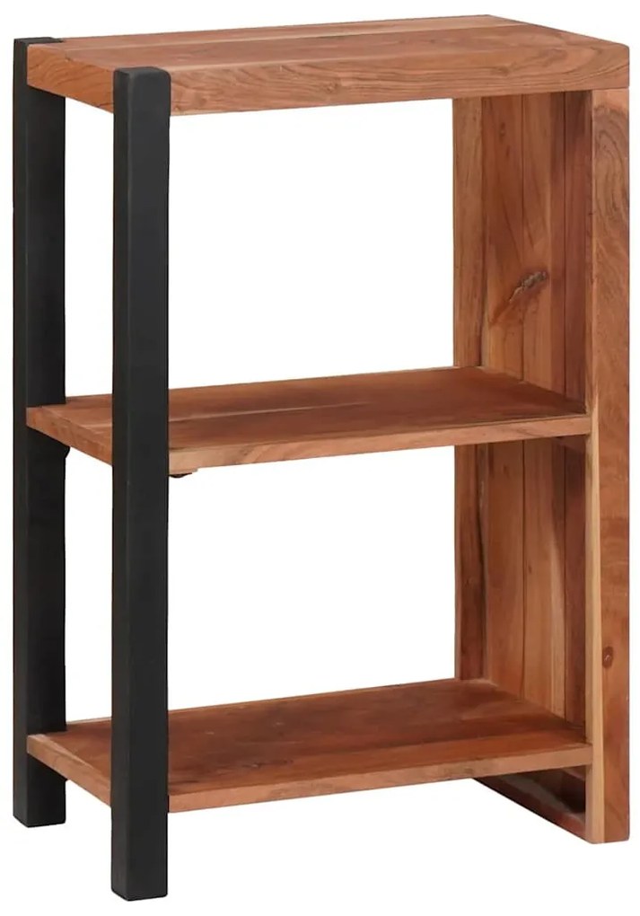 Könyvszekrény Barna, Fekete 50 x 30 x 75 cm Tömör Akácfa