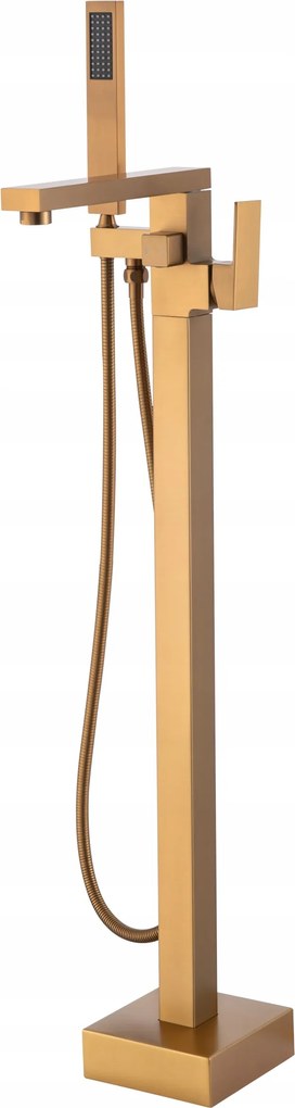 Szabadon álló Kádtöltő csaptelep, Qv Premium, matt arany