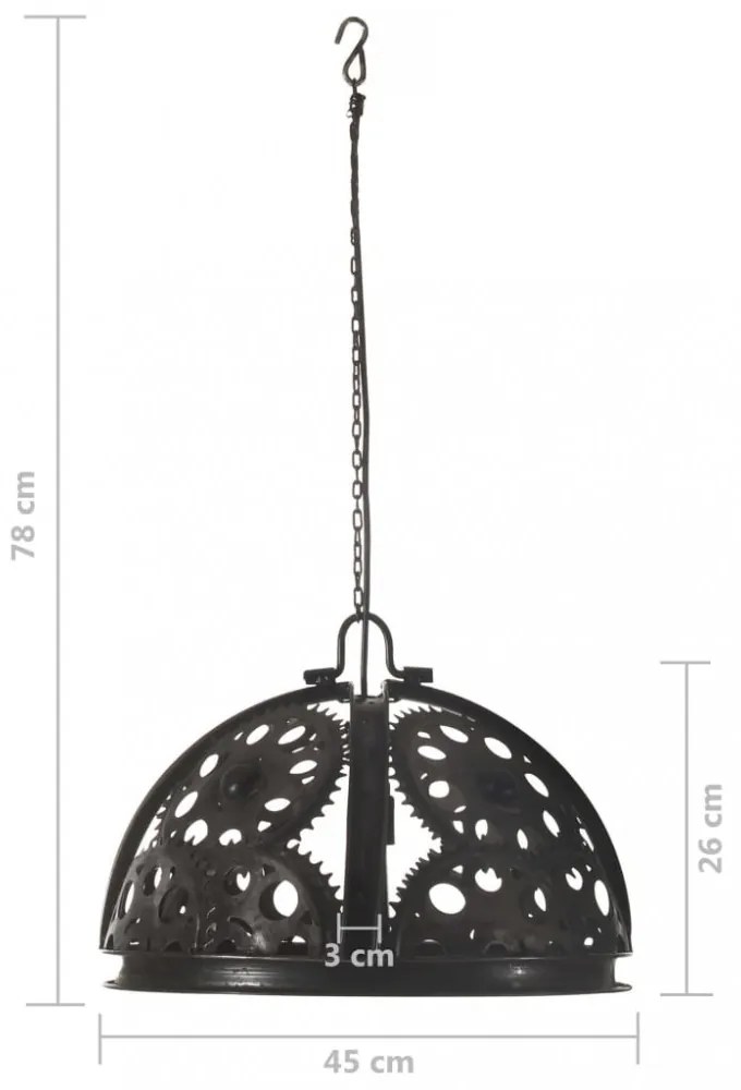 lánckerék-kialakítású ipari mennyezeti lámpa 45 cm E27