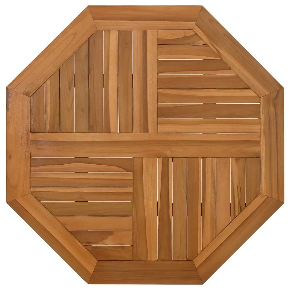 tömör tíkfa nyolcszögletű asztallap 80 x 80 x 2,5 cm