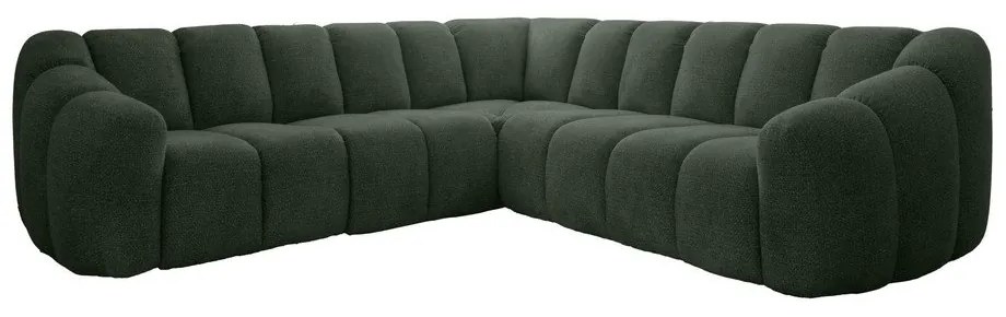 Sötétzöld sarokkanapé Shell – Miuform