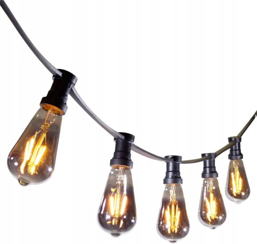 Professzionális fényfüzér kertbe, teraszra erkélyre ST64 Plain Smoke