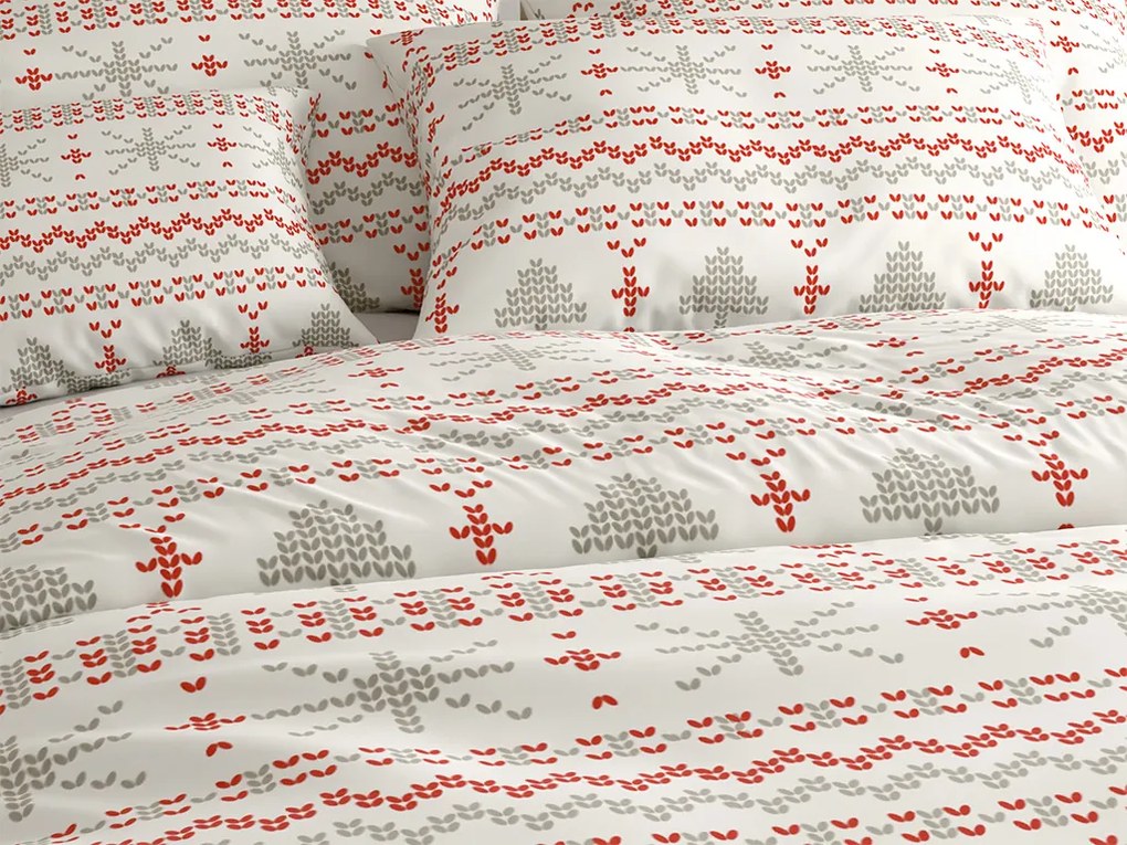 Pamut ágyneműhuzat NORDIC JOY fehér Ágyneműhuzat mérete: 70 x 90 cm | 140 x 200 cm