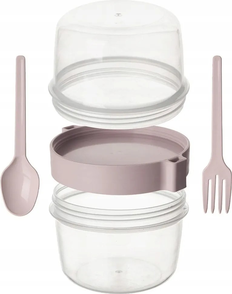 Lunchbox joghurt doboz müzli gyümölcs saláta evőeszköz 370 ml