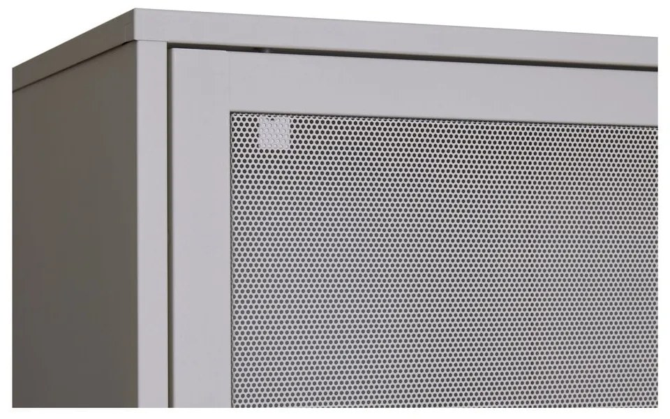 Szürke fém szekrény tolóajtóval 90x180x40 cm Veep – Unique Furniture