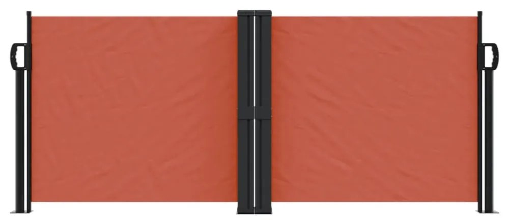 terrakotta behúzható oldalsó napellenző 100 x 600 cm