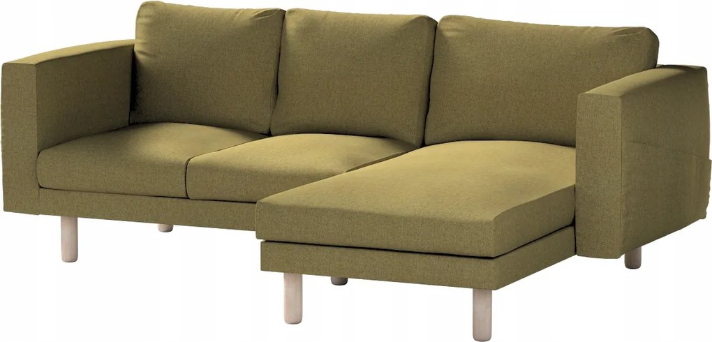 Dekoria Norsborg 3 személyes kanapé huzat Ikea székkel zöld