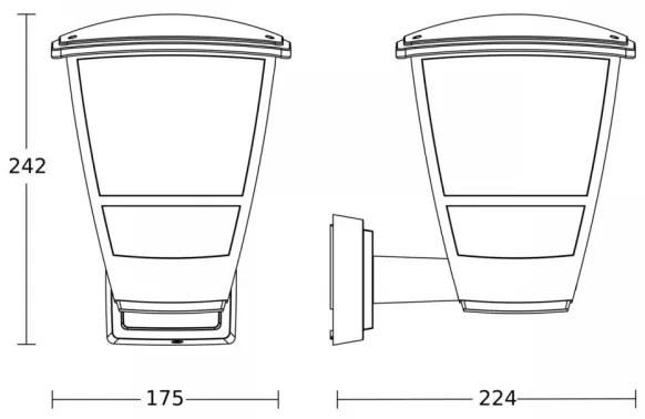 Steinel 084752 - Kültéri fali lámpa L10 1xE27/15W/230V IP44