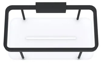 NIMCO Ki-14015-B-90 - Zuhany falipolc KIBO matt fekete/fehér