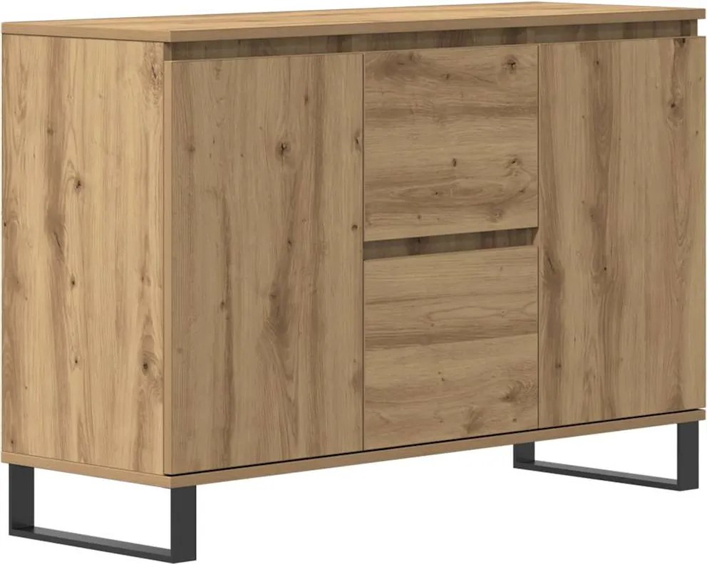 vidaXL kézműves tölgy színű szerelt fa tálalószekrény 101,5 x 35 x 70 cm