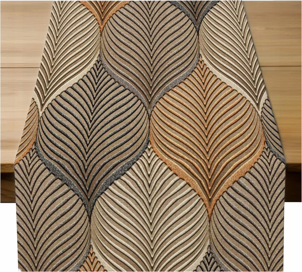 Abrosz asztali futó 40x140 Dekoratív Barna 9508