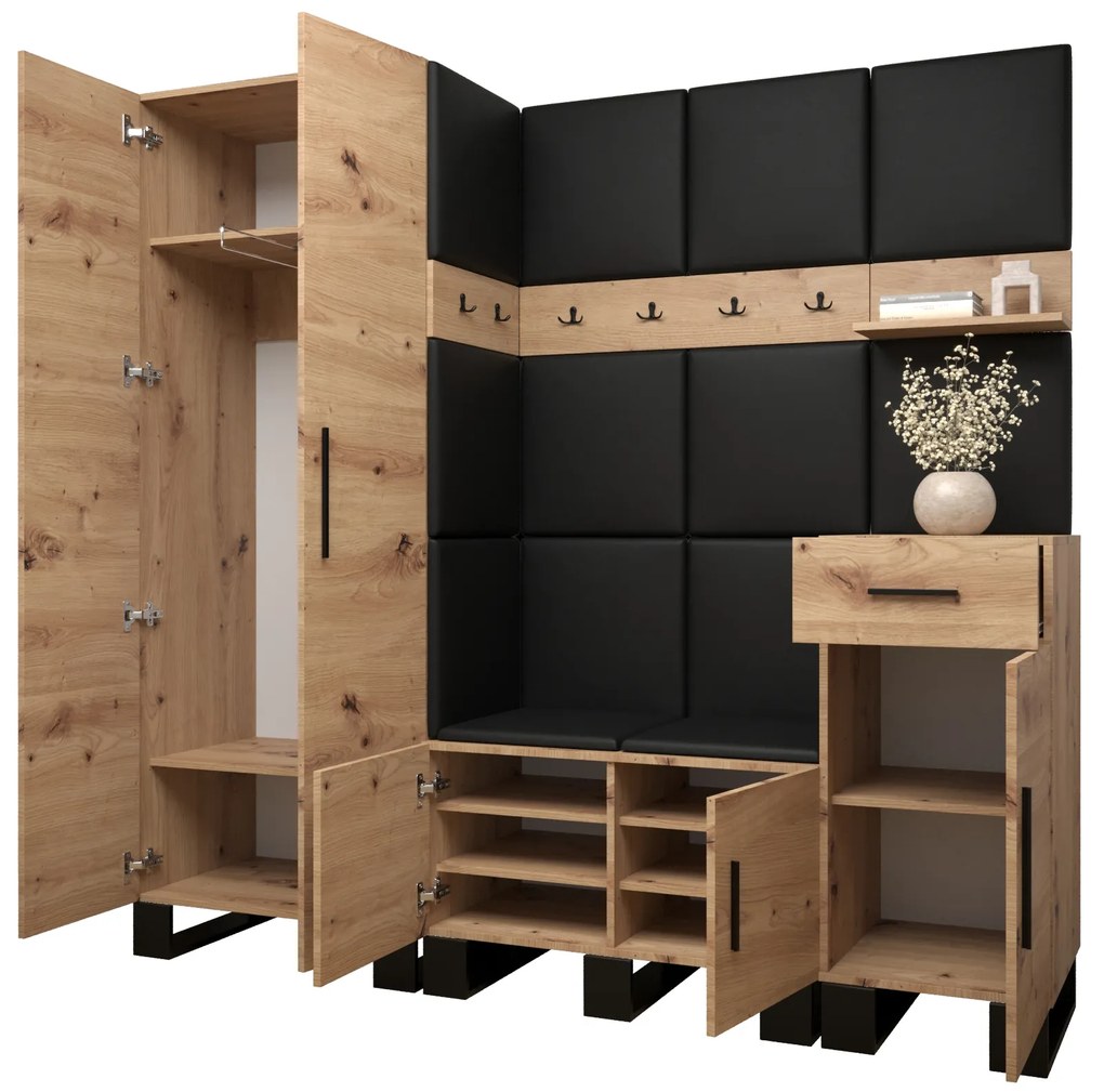 Előszobabútor Amanda 1 (artisan tölgy + fehér). 1085864