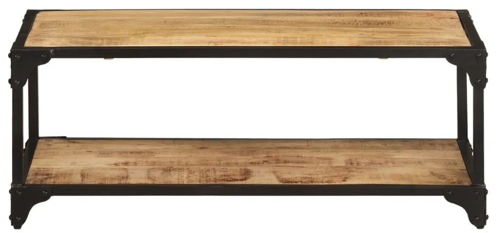 Tömör nyers mangófa dohányzóasztal 90 x 45 x 35 cm