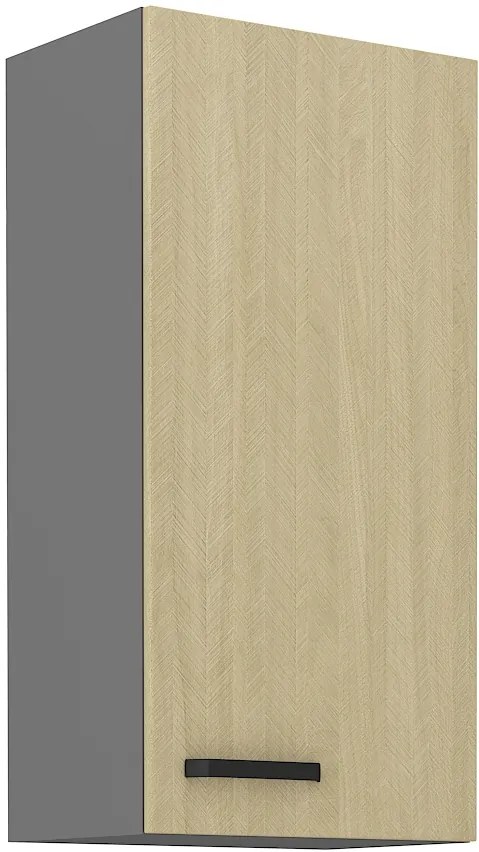 Felső konyheszekrény Scarmi 45 G-90 1F (Antracit + Herringbone scandi). 1049751