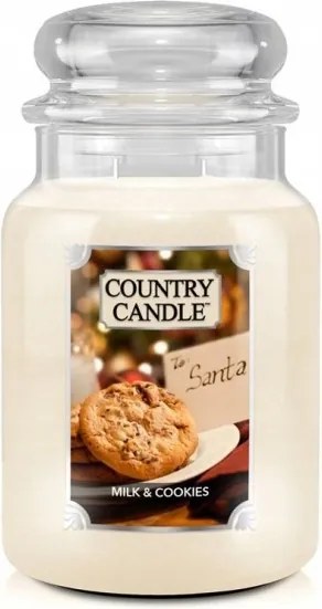 Milk &amp; Cookies Country Candle nagy illatgyertya két kanóccal