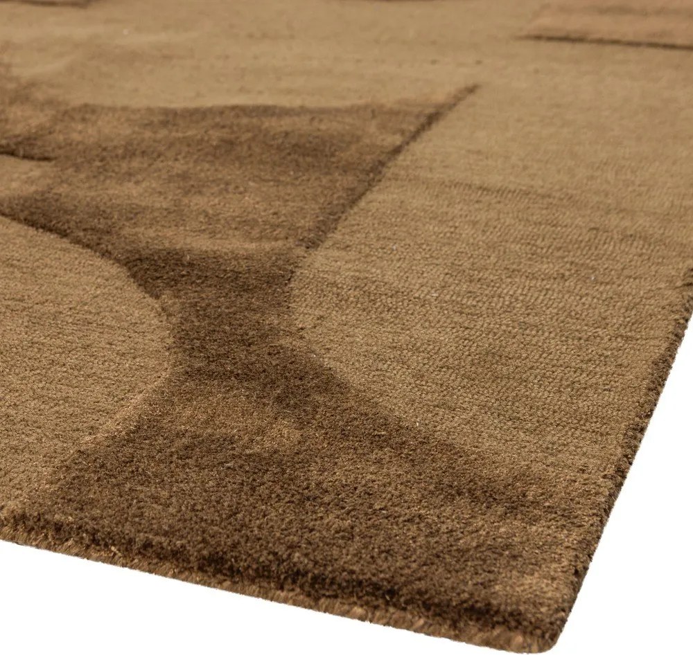 Barna gyapjúkeverék szőnyeg 170x240 cm Livo – WOOOD