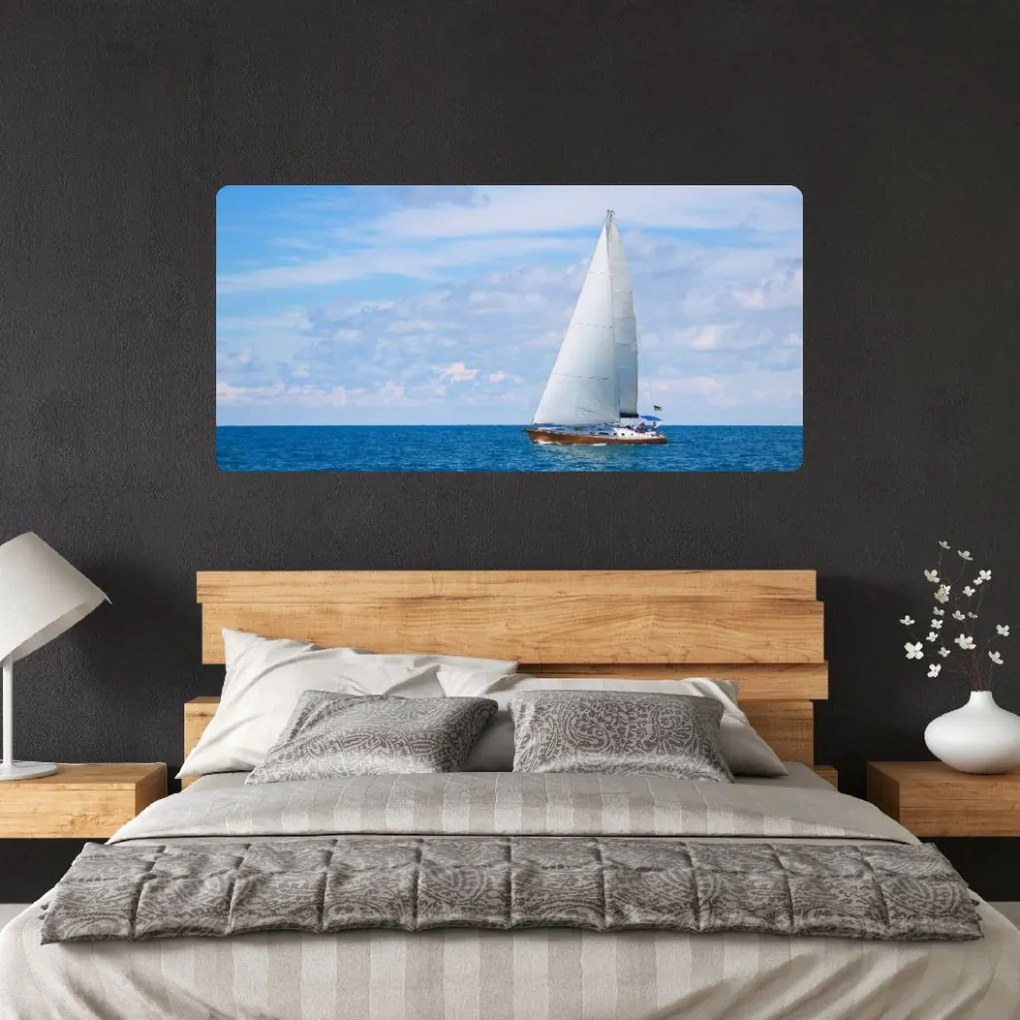 PIPPER. Öntapadós textiltapéta "Vitorlás a tengeren"