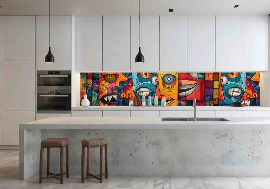 Wallplex konyhahátfal Picasso (Méret: 60x180)