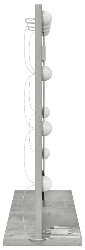 LED világítással ellátott sminktükör BetonSzürke 60x55x18 cm