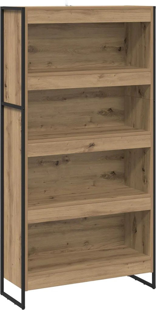 vidaXL Könyvespolc 2 pcs Művészi tölgy 80 x 30 x 155 cm Faanyag
