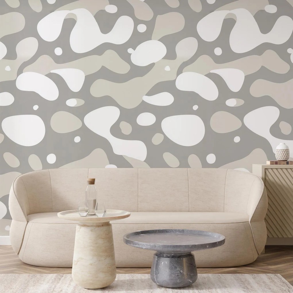 Fotótapéta - Szürke grafikus foltok (147x102 cm)