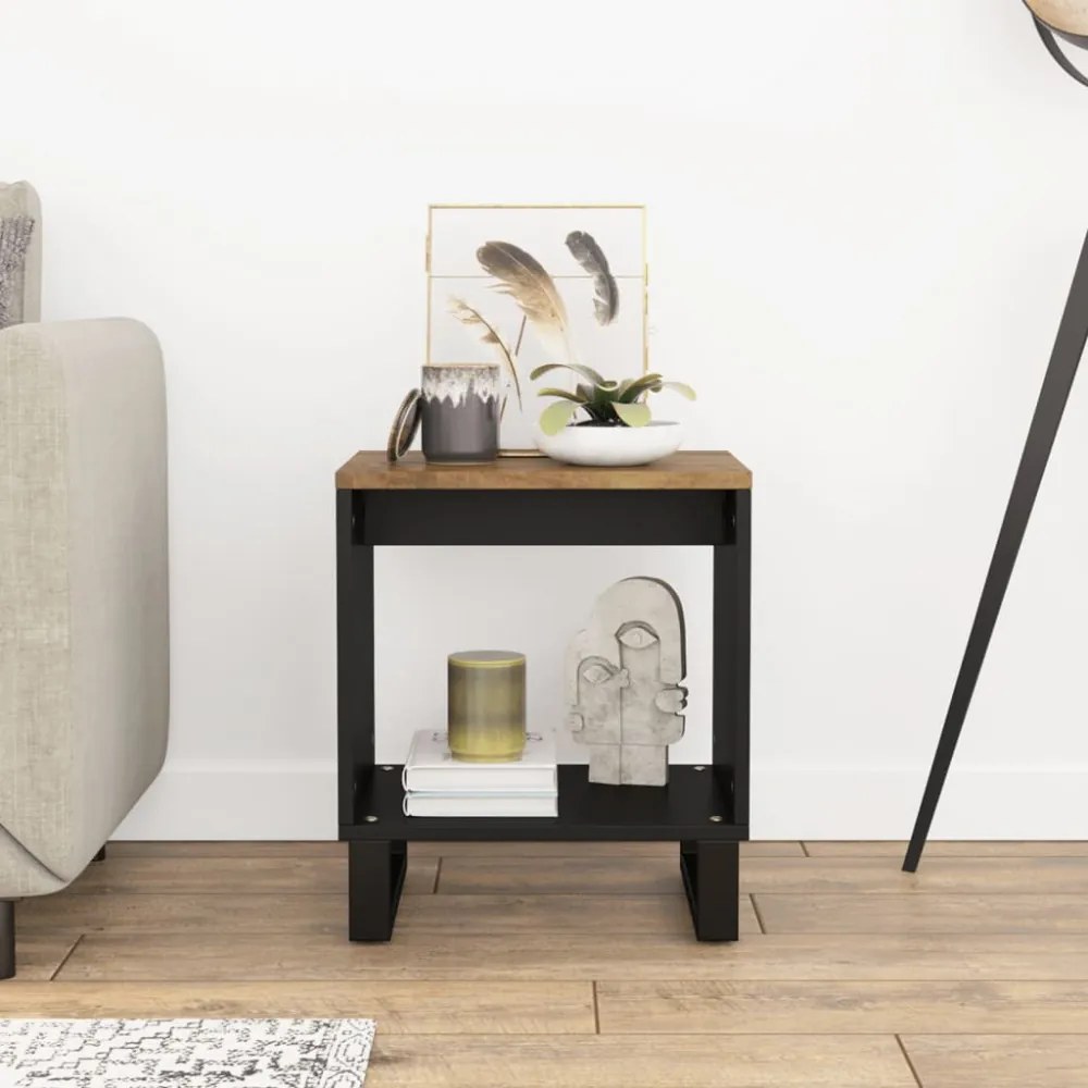 vidaXL tömör mangófa és szerelt fa dohányzóasztal 40 x 31 x 46 cm