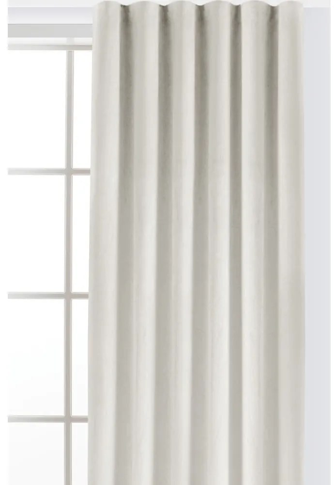 Krémszínű bársony dimout (részleges sötétítő) függöny 400x300 cm Velto – Filumi